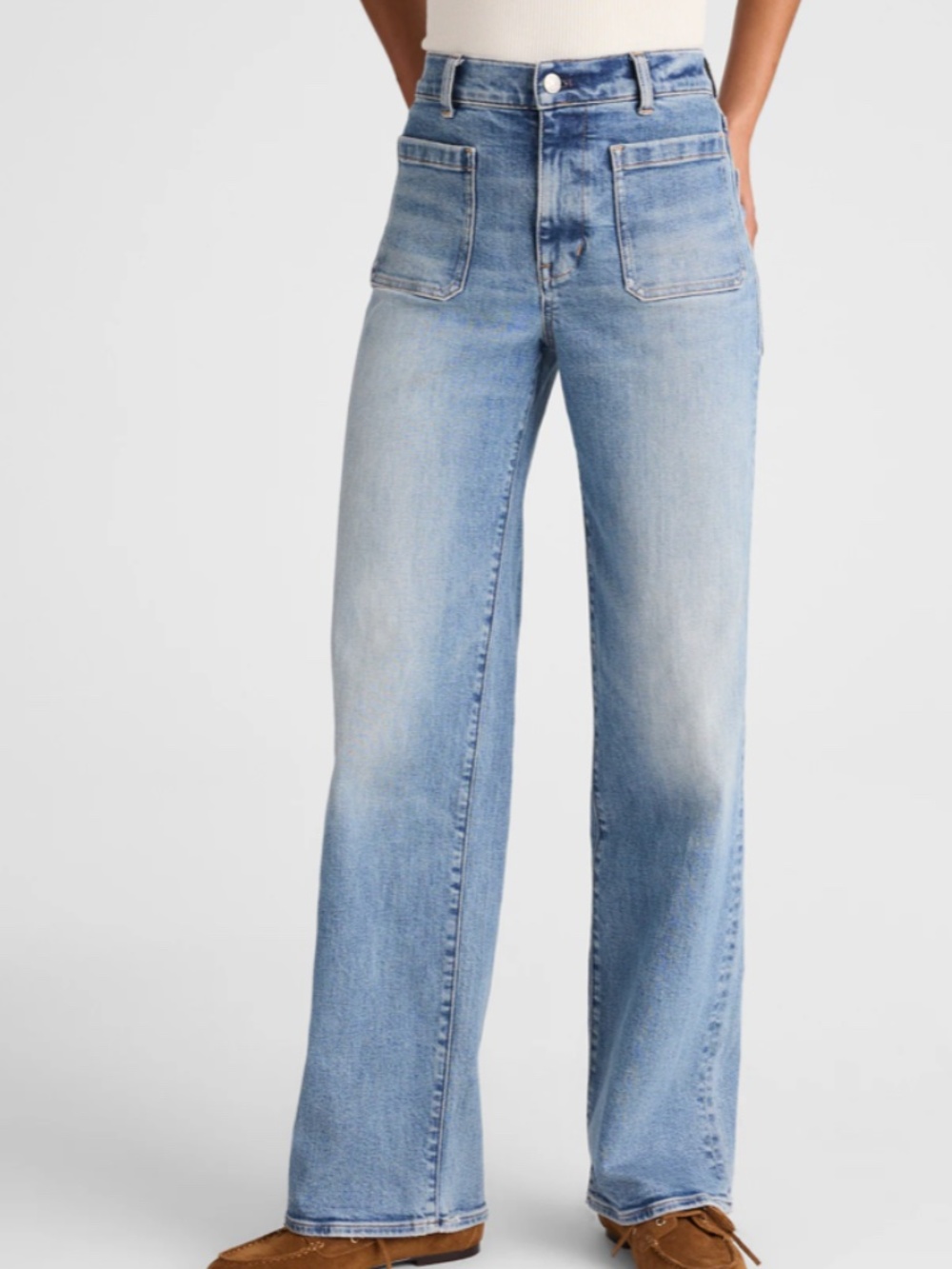 Madewell Emmet wide-leg full length: Patch pocket jean